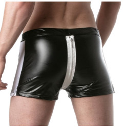 LEADER Short avec zip BRUT Noir-Blanc
